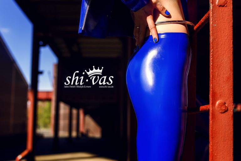 blue latex & rusty steel