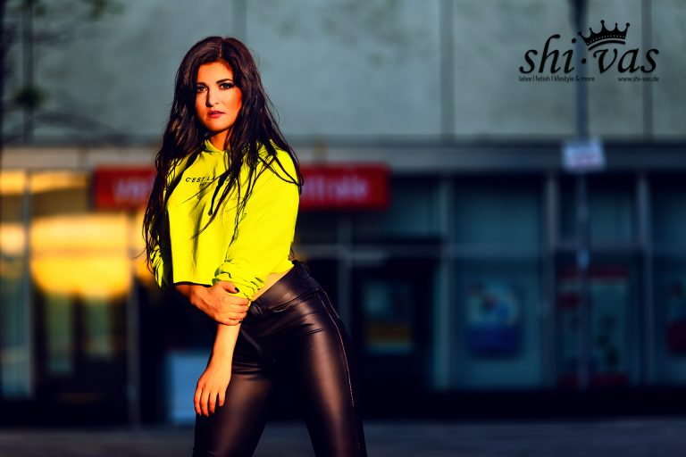 hot girl in cool latex